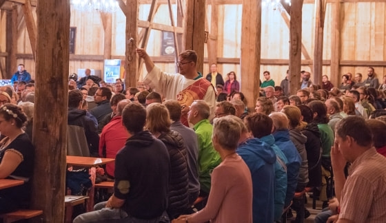 Volksmusikmesse im Leitner Stadel beim Woodstock der Blasmusik 2017