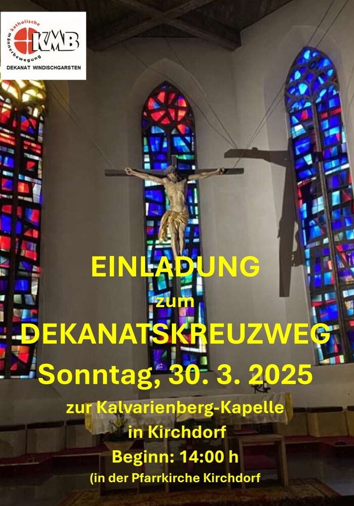 Plakat zum Dekanatskreuzweg in Kirchdorf am 30.3.2025