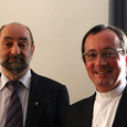 Priesterrat Frühjahrsvollversammlung 2015 / © Diözese Linz, Kraml Priesterratsvorsitzender Padinger und Pfarrer Dr. Michael Max