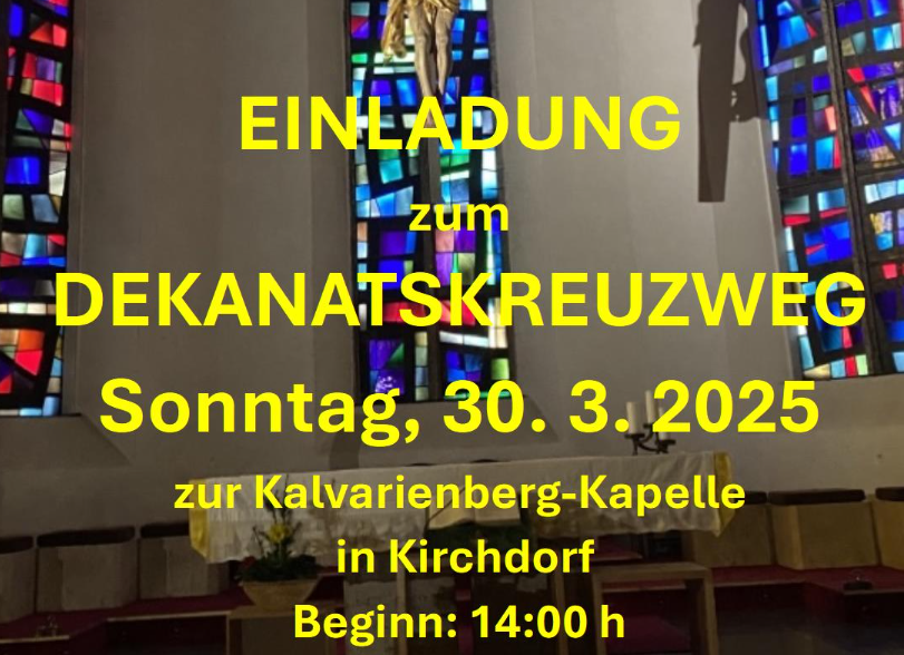 Ausschnitt des Einladungsplakates zur Dekanatsmaiandacht am 30.3.2025