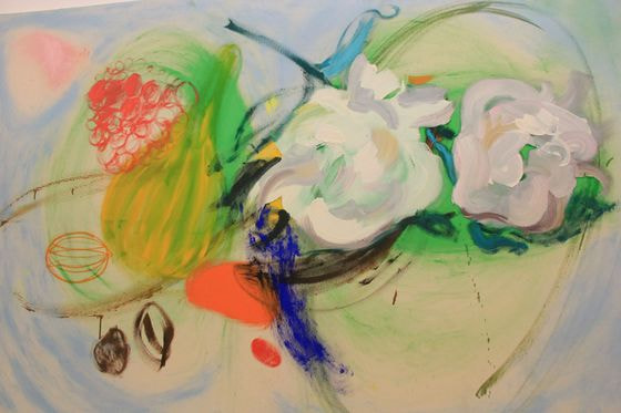 Großes Stilleben. Öl und Pigment auf Leinwand, 150x210, 2014. © Eder / KTU Linz