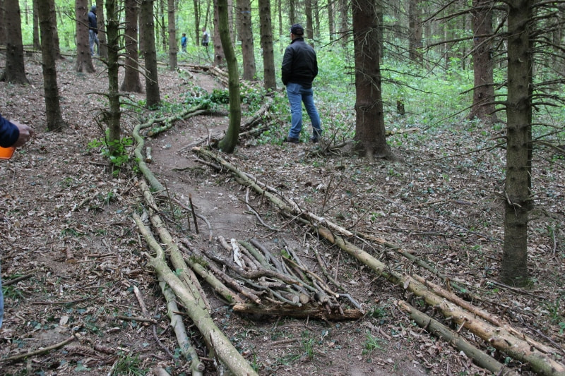 Kugelbahn in Arbeit